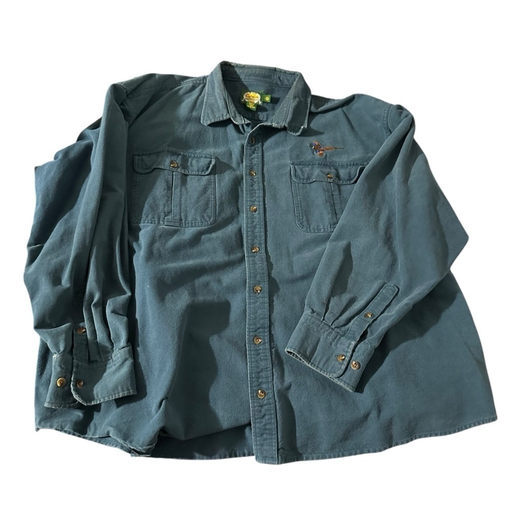 Cabela's men's 3XL Tall Blue button down shirt